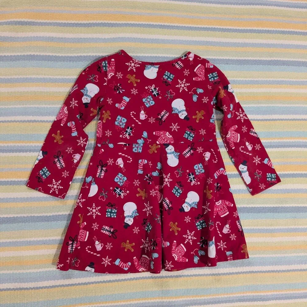 ⭐ Children's Place Holiday Christmas Knit Dress Size 3T